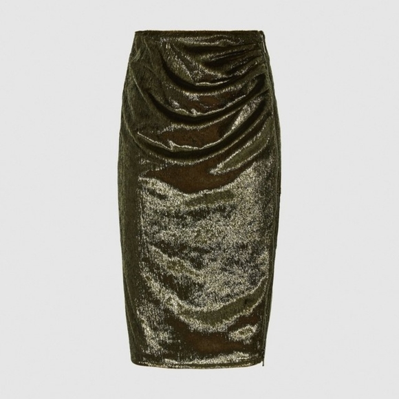 NWT REISS | Leena Velvet Midi Skirt - Picture 5 of 10